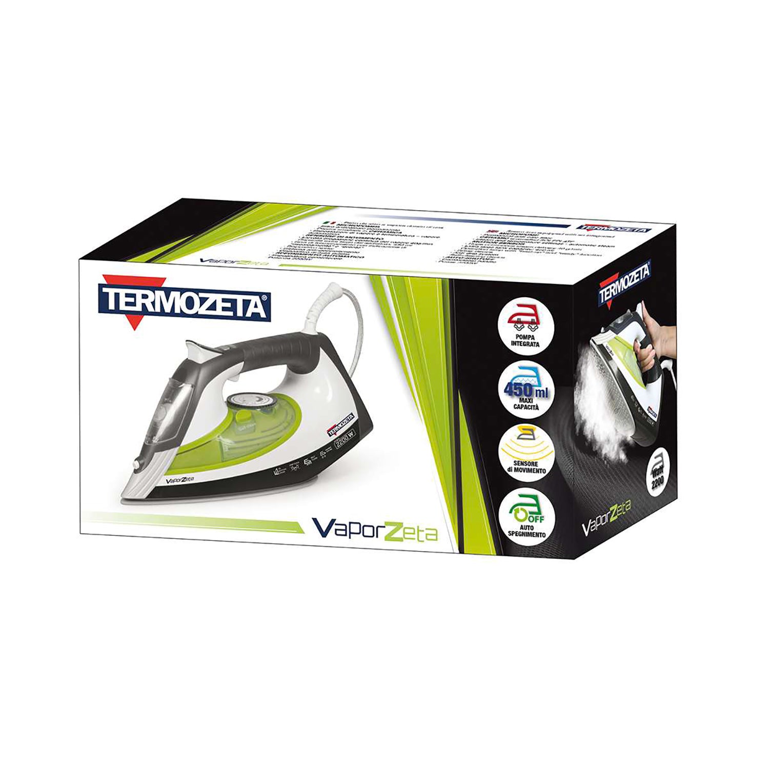 TERMOZETA - Ferro da stiro a vapore VaporZeta 2200 Watt